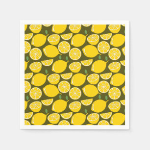 Lemon Yellow Modern Fun Cute Napkins