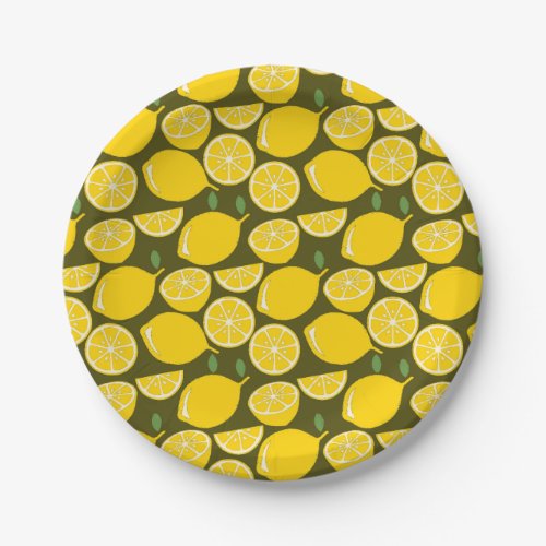 Lemon Yellow Modern Fun Cute Paper Plates