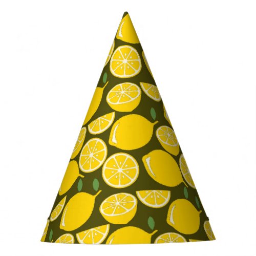 Lemon Yellow Modern Fun Cute Party Hat