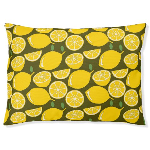 Lemon Yellow Modern Fun Cute Pet Bed