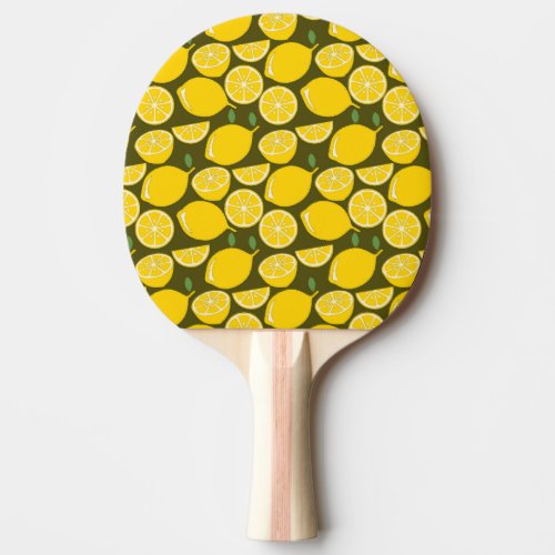 Lemon Yellow Modern Fun Cute Ping Pong Paddle