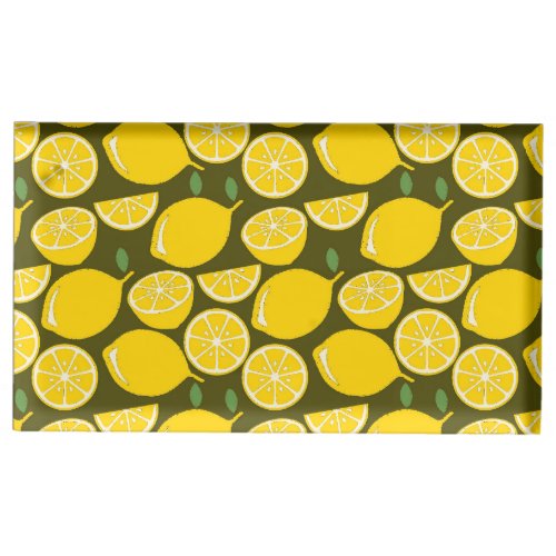 Lemon Yellow Modern Fun Cute Place Card Holder