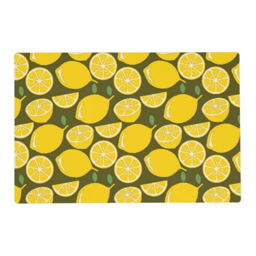 Lemon Yellow Modern Fun Cute Placemat