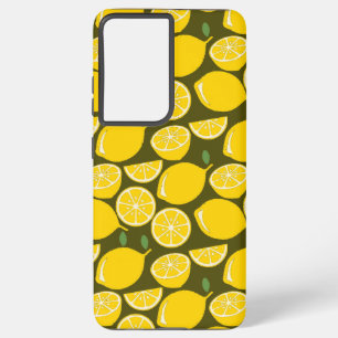 Lemon Yellow Modern Fun Cute Samsung Galaxy S21 Ultra Case