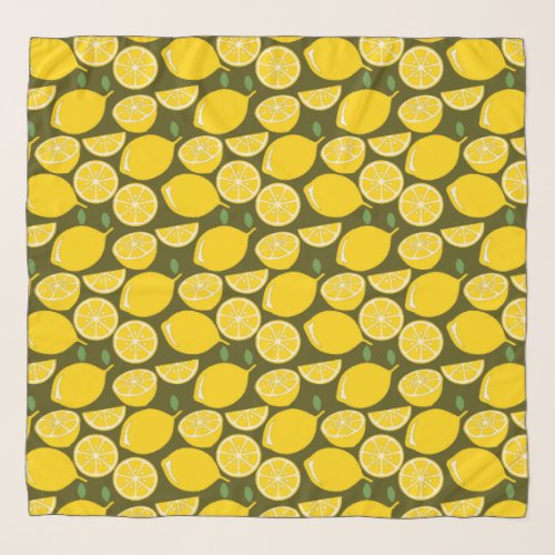 Lemon Yellow Modern Fun Cute Scarf