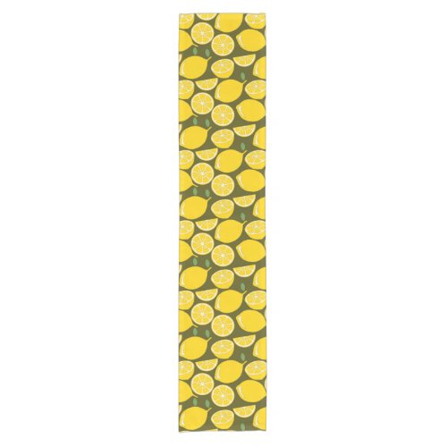 Lemon Yellow Modern Fun Cute Short Table Runner