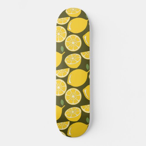 Lemon Yellow Modern Fun Cute Skateboard