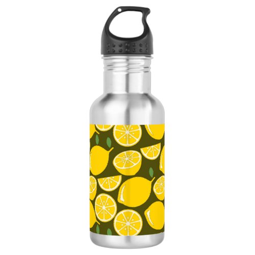 Lemon Yellow Modern Fun Cute Stainless Steel Water Bottle