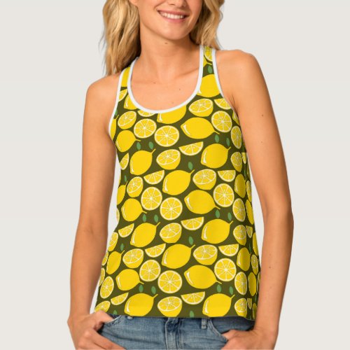 Lemon Yellow Modern Fun Cute Tank Top