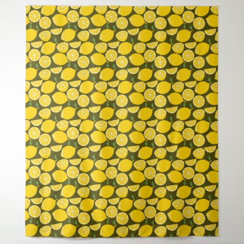 Lemon Yellow Modern Fun Cute Tapestry