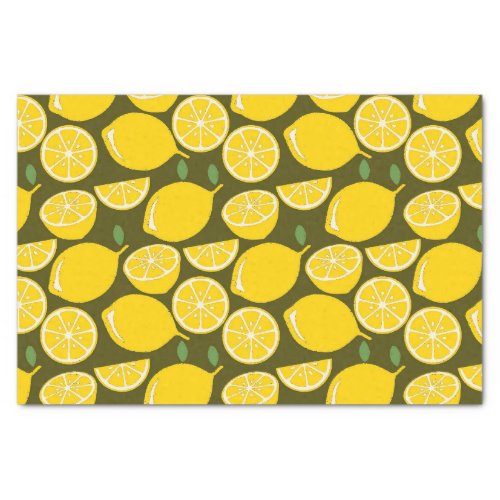 Lemon Yellow Modern Fun Cute Tissue Paper