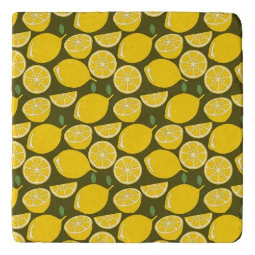 Lemon Yellow Modern Fun Cute Trivet