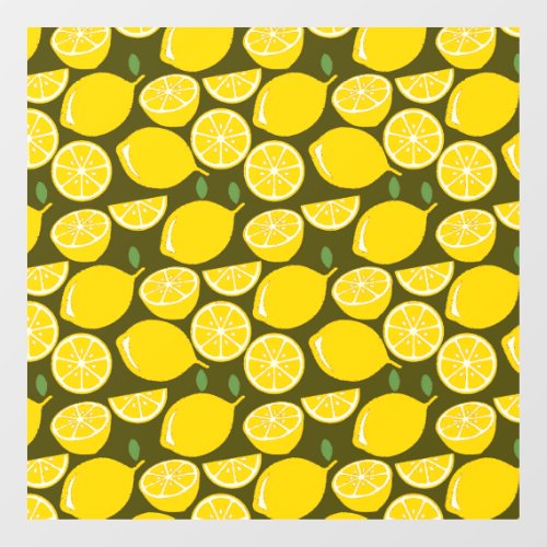 Lemon Yellow Modern Fun Cute Window Cling