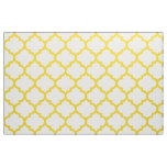 Lemon Yellow Moroccan Trellis Pattern Fabric