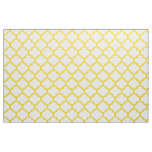 Lemon Yellow Moroccan Trellis Pattern Fabric