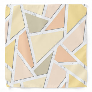 Lemon yellow mosaic pattern bandana