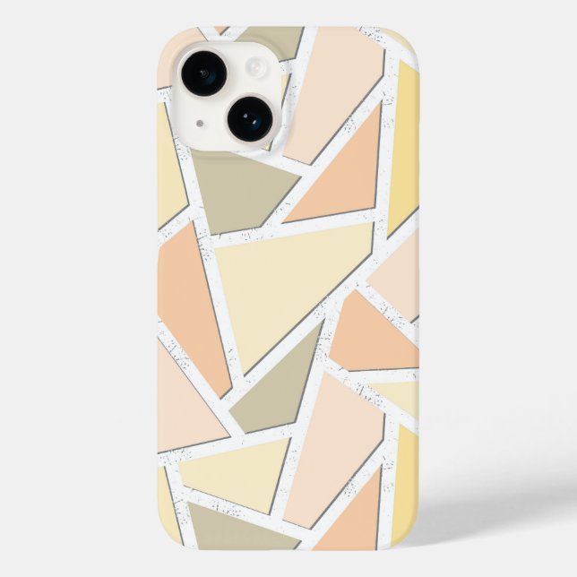 Lemon yellow mosaic pattern Case-Mate iPhone case (Back)
