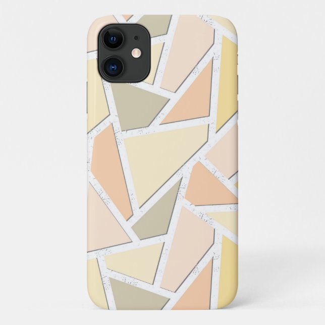 Lemon yellow mosaic pattern Case-Mate iPhone case (Back)