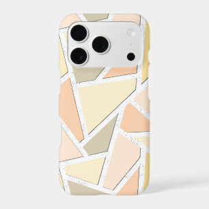 Lemon yellow mosaic pattern iPhone 17 pro case