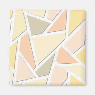 Lemon yellow mosaic pattern magnet