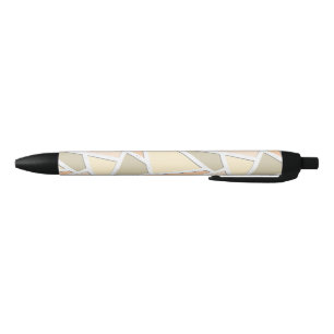 Lemon yellow mosaic pattern pen