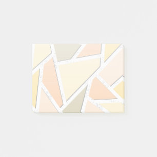 Lemon yellow mosaic pattern post-it notes