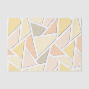 Lemon yellow mosaic pattern tissue paper