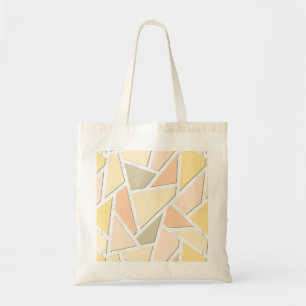 Lemon yellow mosaic pattern tote bag