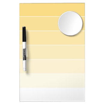 Lemon Yellow Ombré Stripes Dry Erase Board With Mirror by heartlockedhome at Zazzle