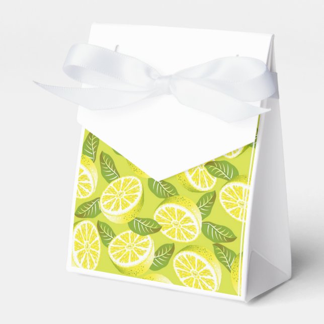 Lemon Yellow Party Favor Box (Front Side)