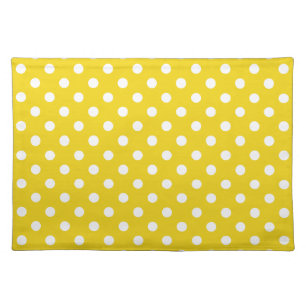 Lemon Yellow Polka Dot Place Mat