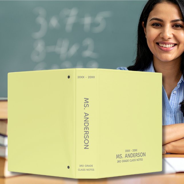 Lemon Yellow School Binder (Creator Uploaded)