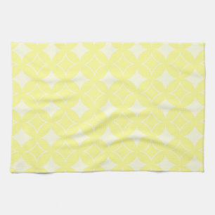 Lemon yellow shippo pattern towel