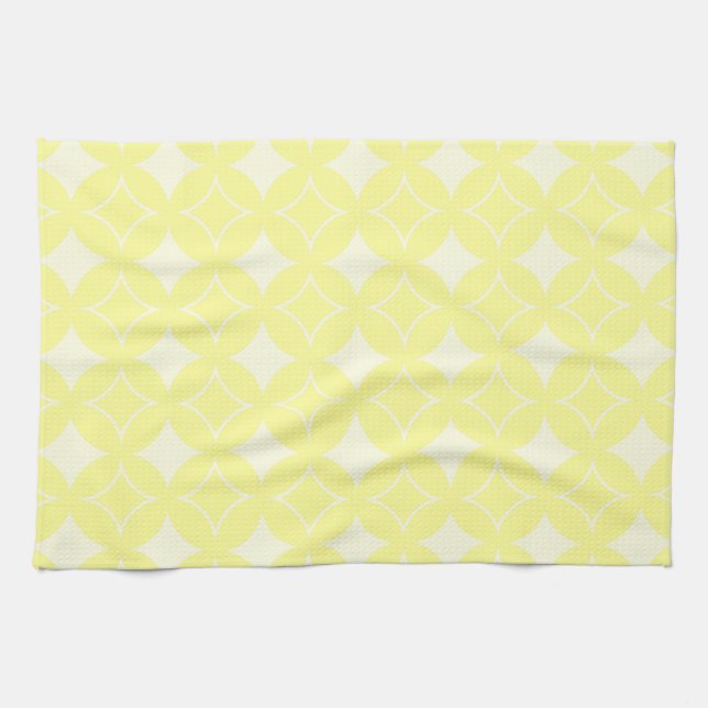 Lemon yellow shippo pattern towel (Horizontal)