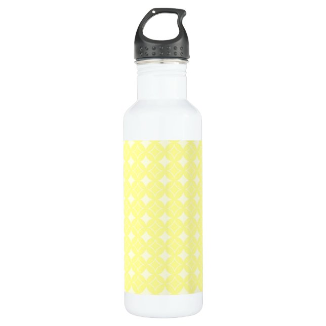 Lemon yellow shippo pattern water bottle (Front)