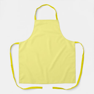 Lemon yellow, solid color, apron