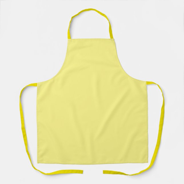 Lemon yellow, solid color, apron (Front)
