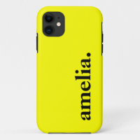 Lemon Yellow Solid Color Elegant Name 