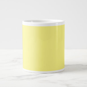 Lemon yellow, solid color, giant coffee mug