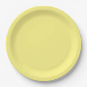 Lemon yellow, solid color, paper plates