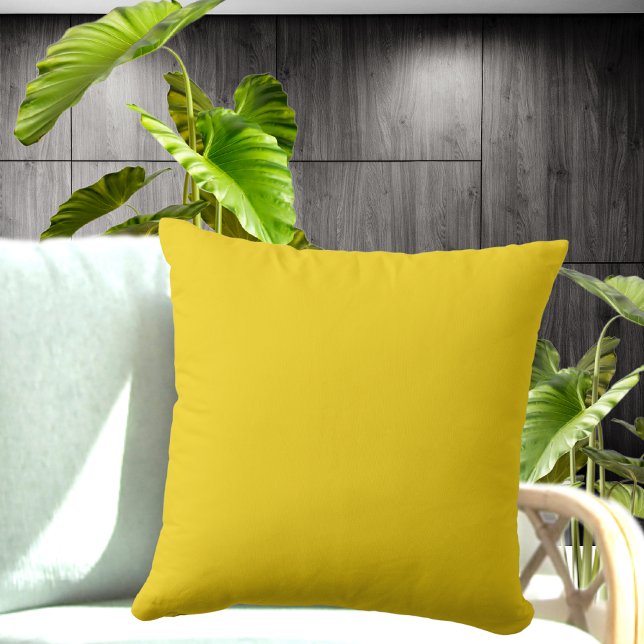 Lemon yellow solid color pillow (Creator Uploaded)