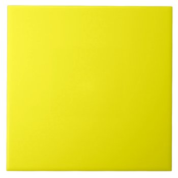 Lemon Yellow (solid Fruity Color) ~ Ceramic Tile by TheWhippingPost at Zazzle