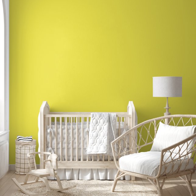 Lemon Yellow Solid Simple One Color Minimal Wallpaper (Kids)