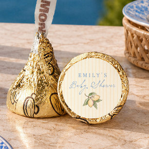 Lemon Yellow Stripes Baby Shower Hershey®'s Kisses®