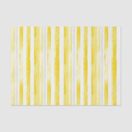 Lemon Yellow Stripes Bridal Shower  Tissue Paper