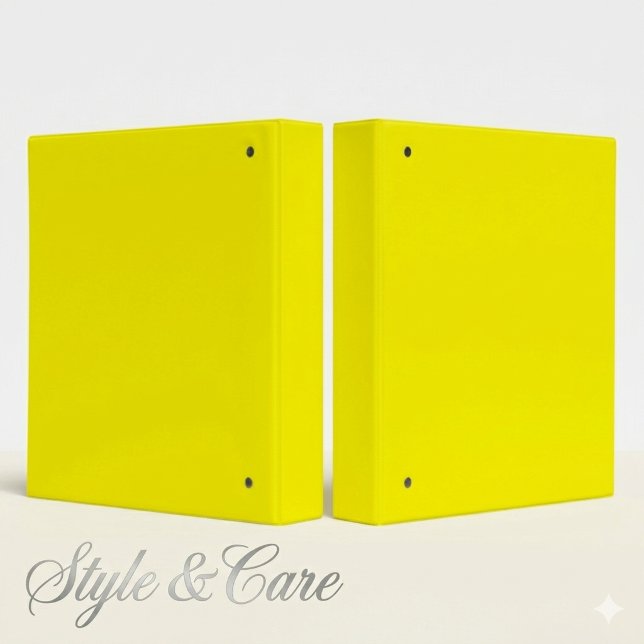 Lemon Yellow Three Ring Binder for School or Offic (Lemon Yellow Three Ring Binder for School or Office)