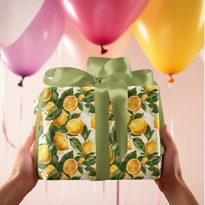 Lemon Yellow  Wrapping Paper
