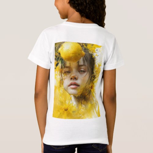 Lemon Zest A Portrait of Youthful Radiance T_Shirt