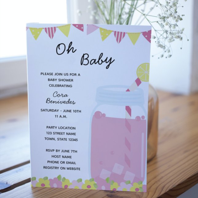 Lemonade Baby Shower Invitation (Creator Uploaded)
