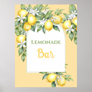 Lemonade Bar Birthday Poster